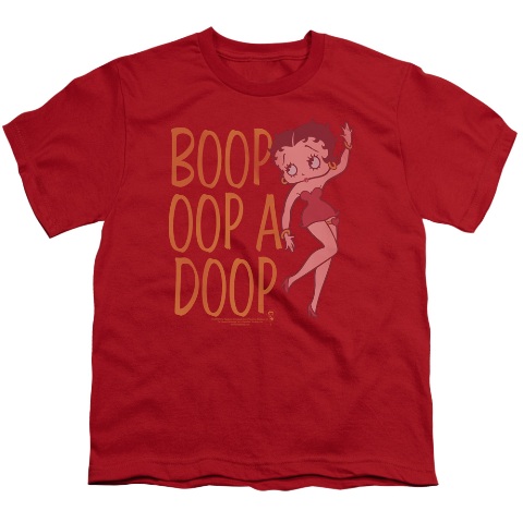 Boop-Classic Oop - Short Sleeve Youth 18-1 Tee - Red- Small