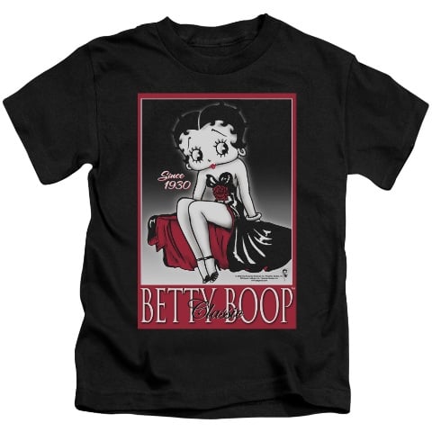 Boop-Classic - Short Sleeve Juvenile 18-1 Tee - Black- Medium 5-6