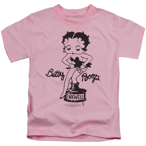 Boop-Inkwell - Short Sleeve Juvenile 18-1 Tee - Pink- Medium 5-6