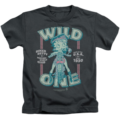 Boop-Wild One - Short Sleeve Juvenile 18-1 Tee - Charcoal- Large 7