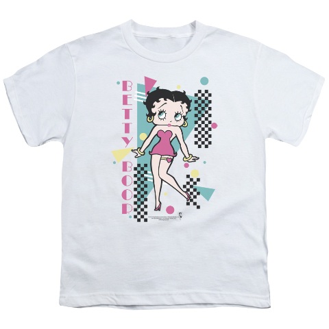 Boop-Booping 80S Style - Short Sleeve Youth 18-1 Tee - White- Small