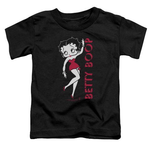 Boop-Classic - Short Sleeve Toddler Tee - Black- Small 2T