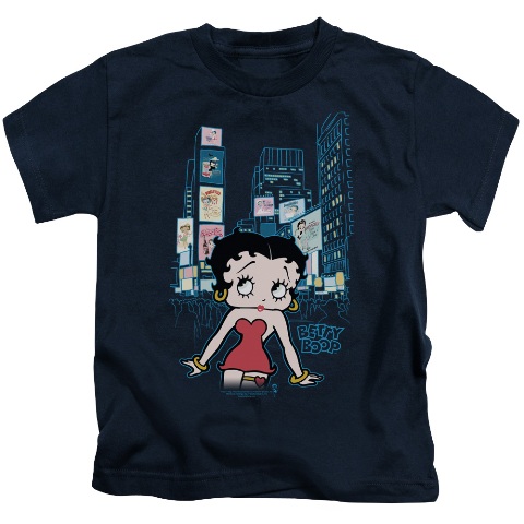 Boop-Square - Short Sleeve Juvenile 18-1 Tee - Navy- Large 7