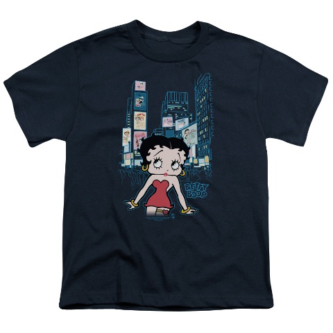 Boop-Square - Short Sleeve Youth 18-1 Tee - Navy- Extra Large