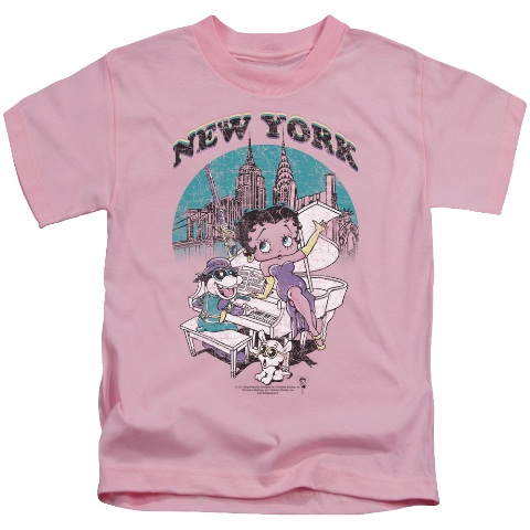 Boop-Singing In Ny - Short Sleeve Juvenile 18-1 Tee - Pink- Small 4