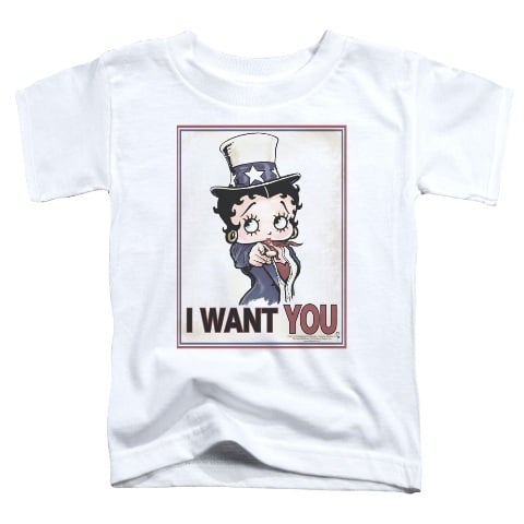 Boop-Auntie Boop - Short Sleeve Toddler Tee - White- Medium 3T