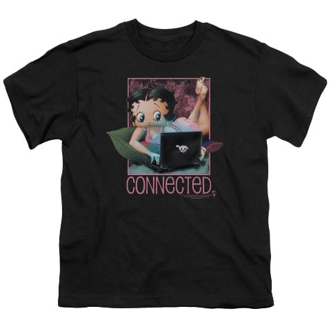 Boop-Connected - Short Sleeve Youth 18-1 Tee - Black- Medium