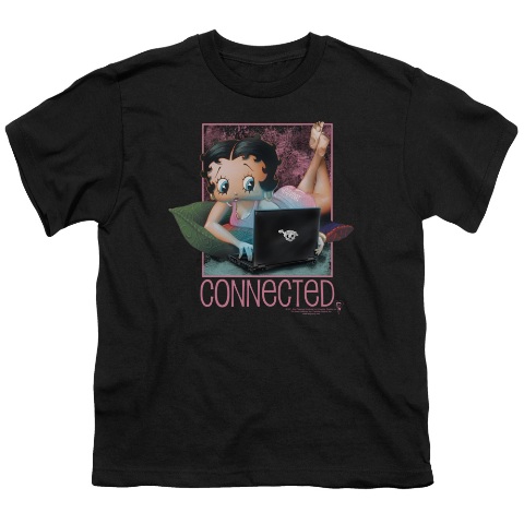 Boop-Connected - Short Sleeve Youth 18-1 Tee - Black- Large