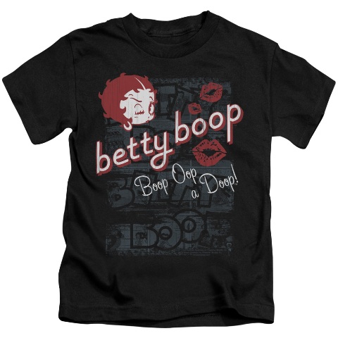 Boop-Boop Oop - Short Sleeve Juvenile 18-1 Tee - Black- Medium 5-6