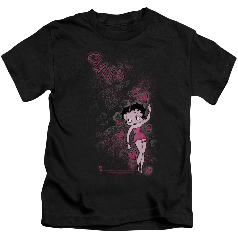Boop-Cutie - Short Sleeve Juvenile 18-1 Tee - Black- Small 4
