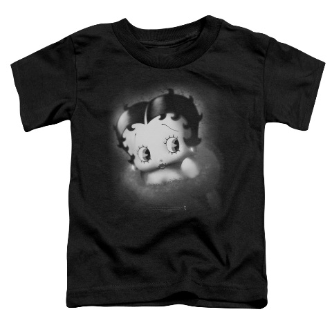 Boop-Vintage Star - Short Sleeve Toddler Tee - Black- Medium 3T