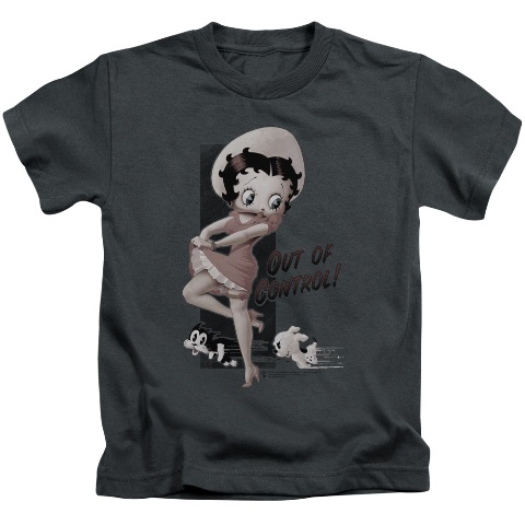 Boop-Out Of Control - Short Sleeve Juvenile 18-1 Tee - Charcoal, Small 4