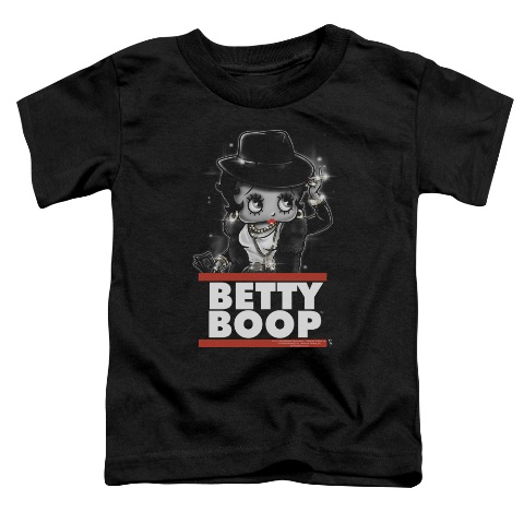 Boop-Bling Bling Boop - Short Sleeve Toddler Tee - Black- Small 2T