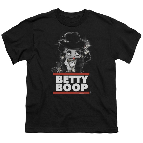 Boop-Bling Bling Boop - Short Sleeve Youth 18-1 Tee - Black- Small