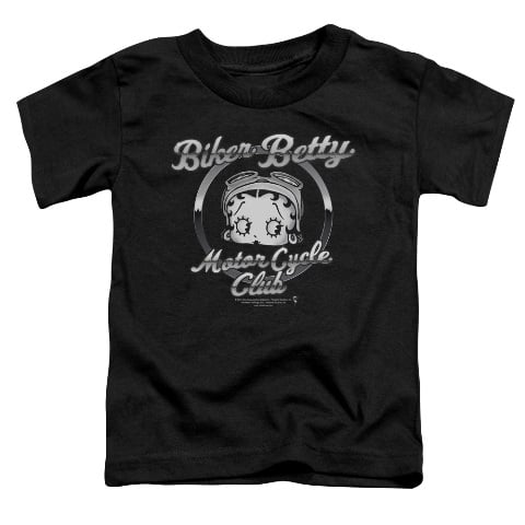 Boop-Chromed Logo - Short Sleeve Toddler Tee - Black- Small 2T