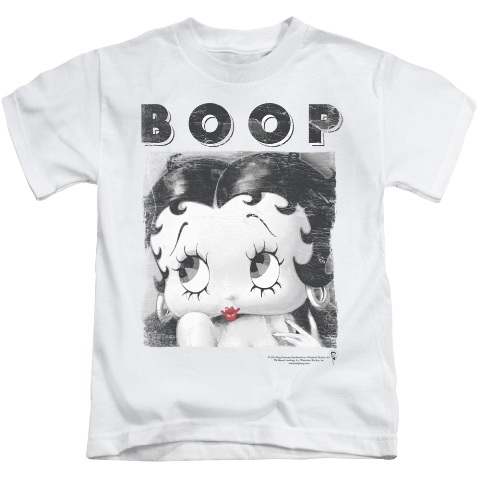 Boop-Not Fade Away - Short Sleeve Juvenile 18-1 Tee - White- Small 4
