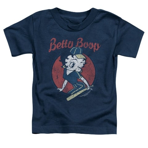 Betty Boop-Team Boop - Short Sleeve Toddler Tee - Navy- Medium 3T