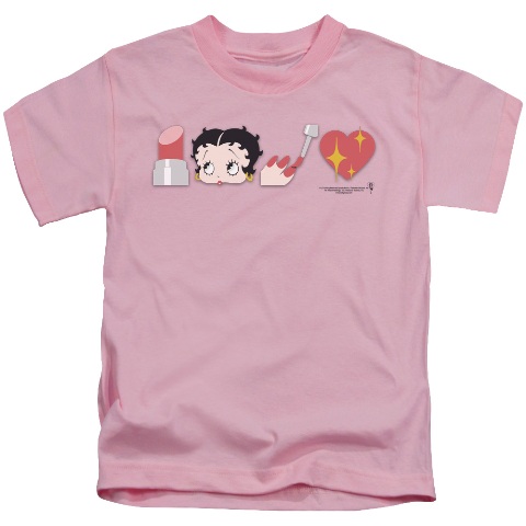 Betty Boop-Symbols 18-1 Tee - Pink- Medium 5-6