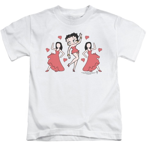Betty Boop-Bb Dance - Short Sleeve Juvenile 18-1 Tee - White- Large 7