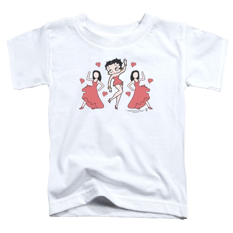 Betty Boop-Bb Dance - Short Sleeve Toddler Tee - White- Small 2T