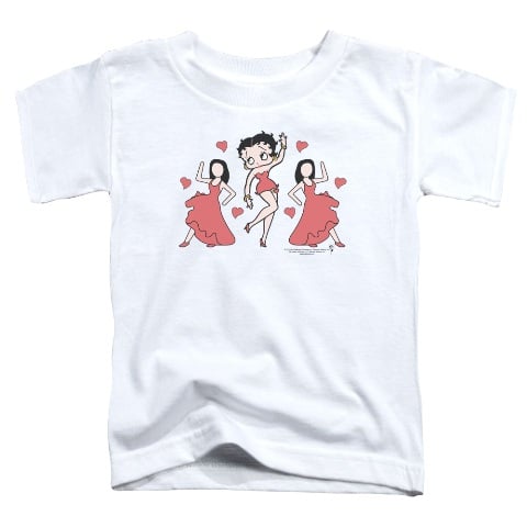 Betty Boop-Bb Dance - Short Sleeve Toddler Tee - White- Large 4T