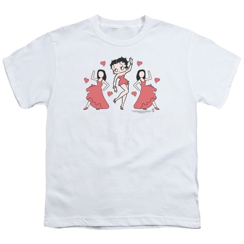 Betty Boop-Bb Dance - Short Sleeve Youth 18-1 Tee - White- Extra Large