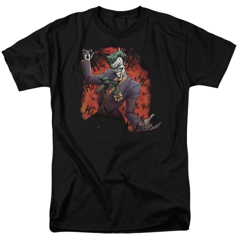 Batman-Jokers Ave - Short Sleeve Adult 18-1 Tee - Black- Medium