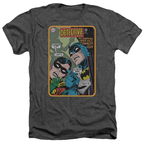 Batman-Detective No. 380 - Adult Heather Tee - Charcoal- 2X