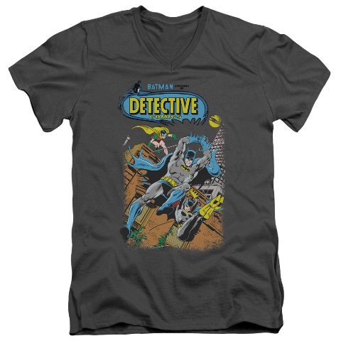 Batman-Detective No. 487 - Short Sleeve Adult 30-1 Tee - Charcoal, Medium