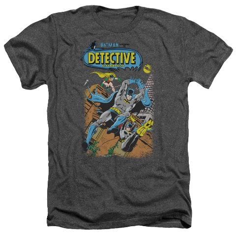 Batman-Detective No. 487 - Adult Heather Tee - Charcoal- Small