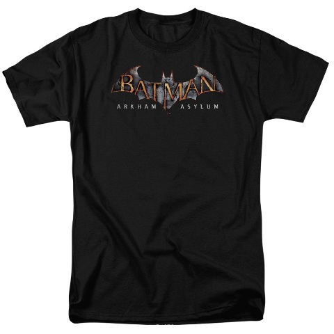 Batman Aa-Arkham Asylum Logo - Black- Large