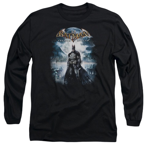 Batman Aa-Game Cover - Long Sleeve Adult 18-1 Tee - Black- Medium