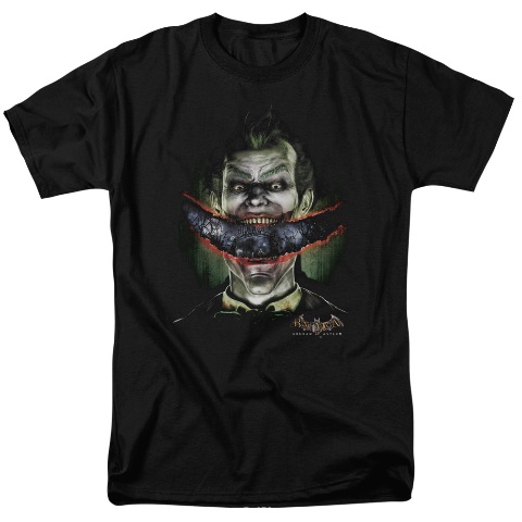 Batman Aa-Crazy Lips - Short Sleeve Adult 18-1 Tee - Black- 2X