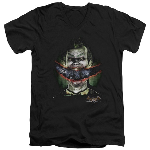 Batman Aa-Crazy Lips - Short Sleeve Adult 30-1 Tee - Black- Medium