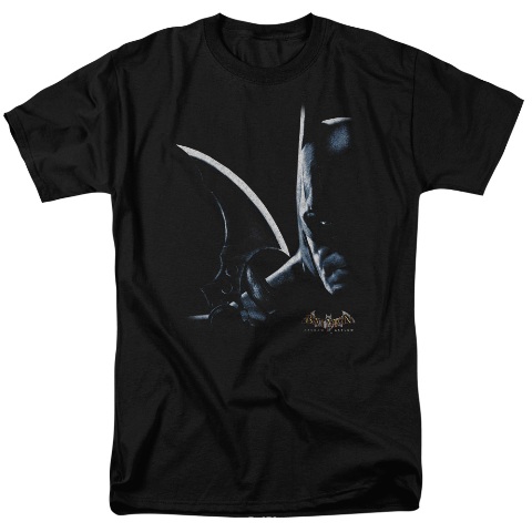 Batman Aa-Arkham Batman - Short Sleeve Adult 18-1 Tee - Black- Large