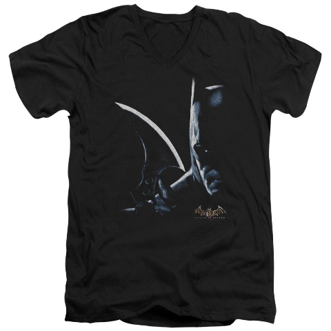 Batman Aa-Arkham Batman - Short Sleeve Adult 30-1 Tee - Black- Medium