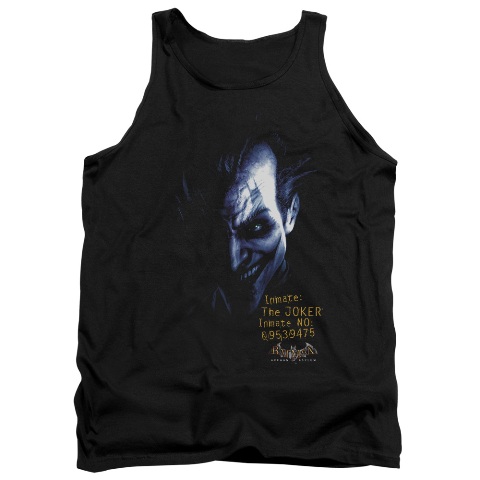 Batman Aa-Arkham Joker - Adult Tank Top - Black- Extra Large