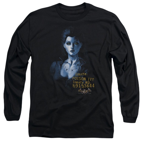 Batman Aa-Arkham Poison Ivy - Long Sleeve Adult 18-1 Tee - Black- Medium
