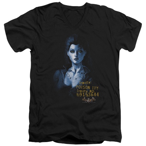 Batman Aa-Arkham Poison Ivy - Short Sleeve Adult 30-1 Tee - Black- Small