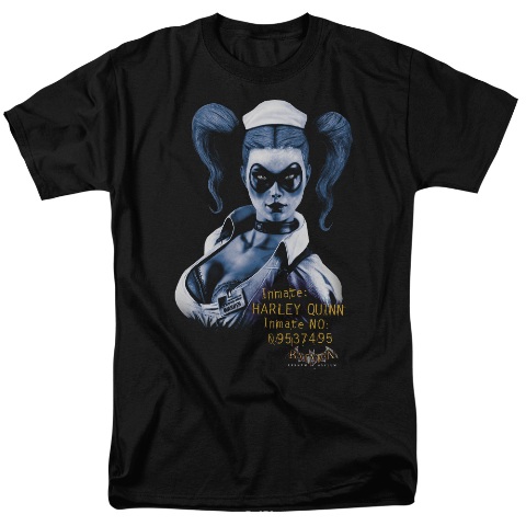 Batman Aa-Arkham Harley Quinn - Short Sleeve Adult 18-1 Tee - Black, Medium