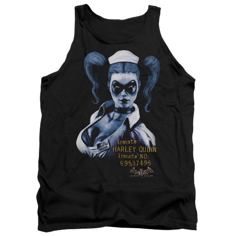 Batman Aa-Arkham Harley Quinn - Adult Tank Top - Black- Extra Large