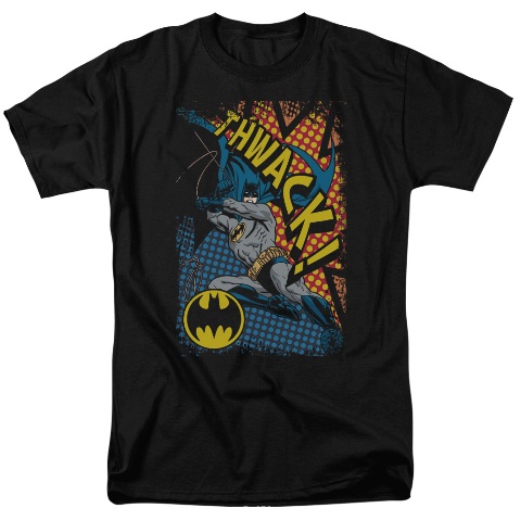 Batman-Thwack - Short Sleeve Adult 18-1 Tee - Black- 4X