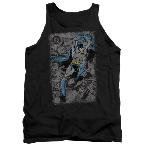 Batman-Detective No. 487 Distress - Adult Tank Top - Black- Medium