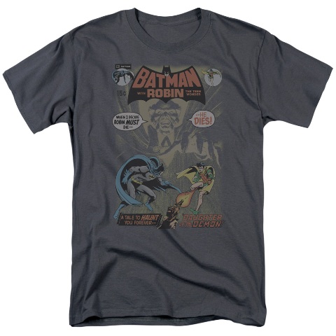 Batman-No. 232 Cover - Short Sleeve Adult 18-1 Tee - Charcoal- Medium