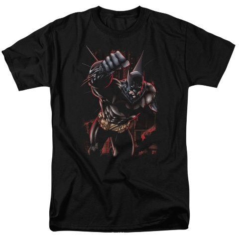 Batman-Crimson Knight - Short Sleeve Adult 18-1 Tee - Black- Extra Large