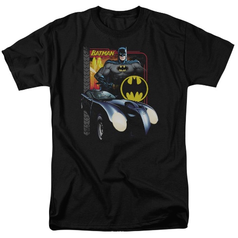 Batman-Bat Racing - Short Sleeve Adult 18-1 Tee - Black, 5X