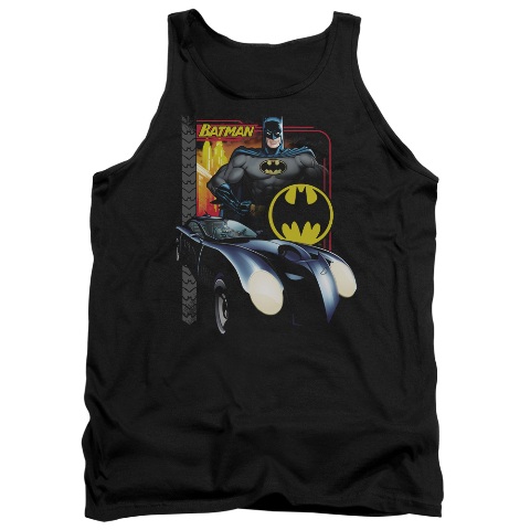 Batman-Bat Racing - Adult Tank Top - Black- Medium