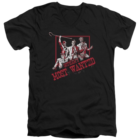 Batman-Gothams Most Wanted - Short Sleeve Adult 30-1 Tee - Black- Medium