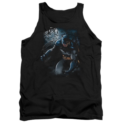 Batman-Light Of The Moon - Adult Tank Top - Black- Medium
