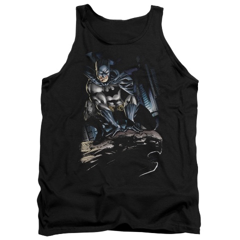 Batman-Perched - Adult Tank Top - Black- Small